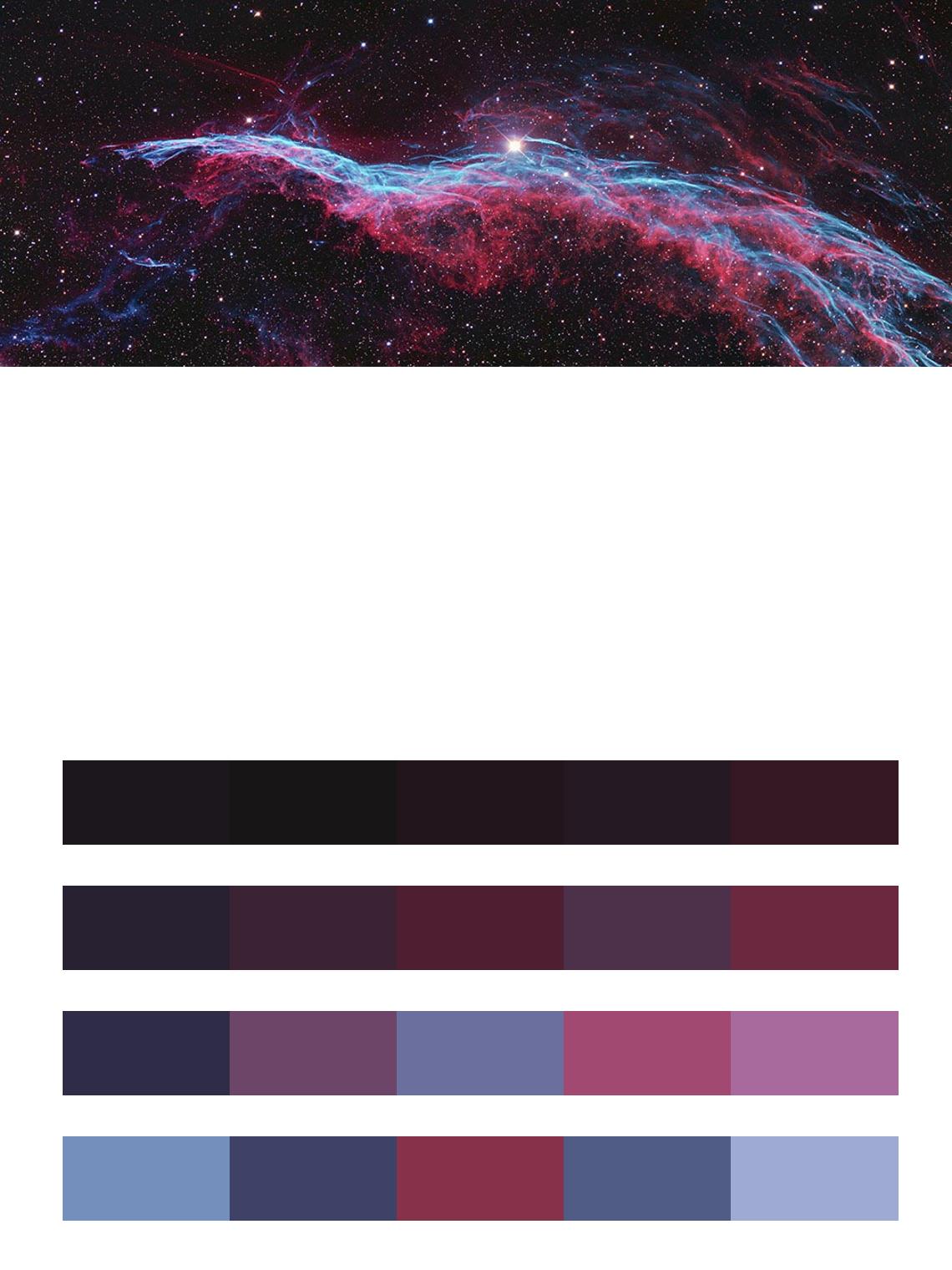 Космическое небо цвета